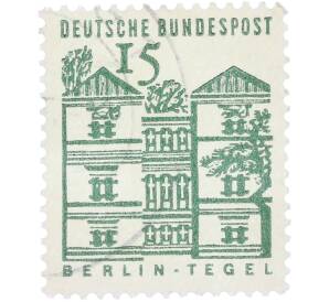 Почтовая марка 15 пфеннигов 1964 года Западная Германия (ФРГ) «Берлин-Тегель» — Фото №1