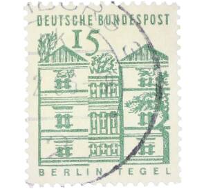 Почтовая марка 15 пфеннигов 1964 года Западная Германия (ФРГ) «Берлин-Тегель» — Фото №1