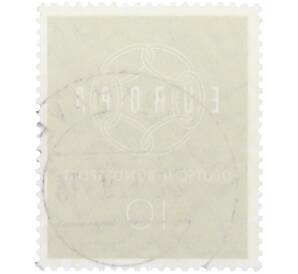 Почтовая марка 10 пфеннигов 1959 года Западная Германия (ФРГ) «Европейская конференция администраций почтовых служб и служб связи CEPT — Цепь» — Фото №2