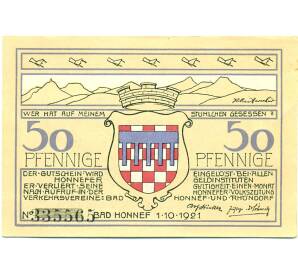50 пфеннигов 1921 года Германия — Бад-Хоннеф (Нотгельд)