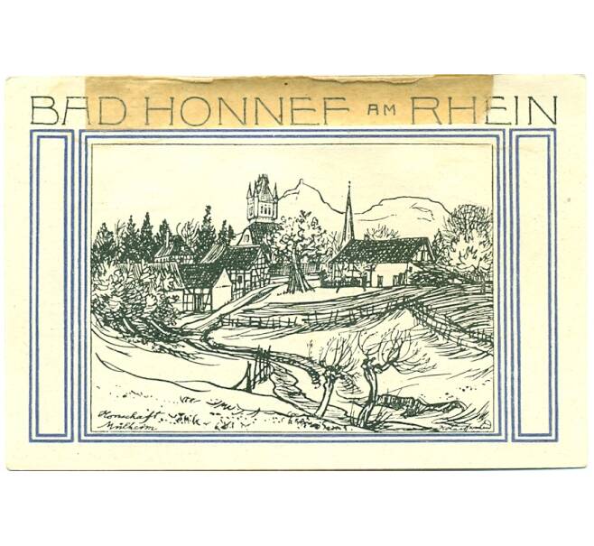 Банкнота 50 пфеннигов 1921 года Германия — Бад-Хоннеф (Нотгельд) (Артикул: K10-12484) — Фото №1