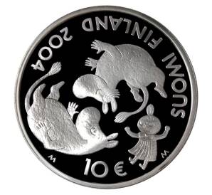 10 евро 2004 года Финляндия — 90 лет со дня рождения Туве Янссон — Фото №2