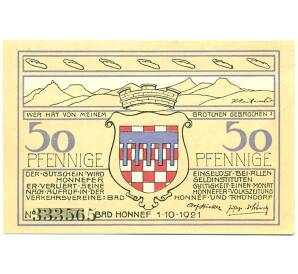 50 пфеннигов 1921 года Германия — Бад-Хоннеф (Нотгельд)