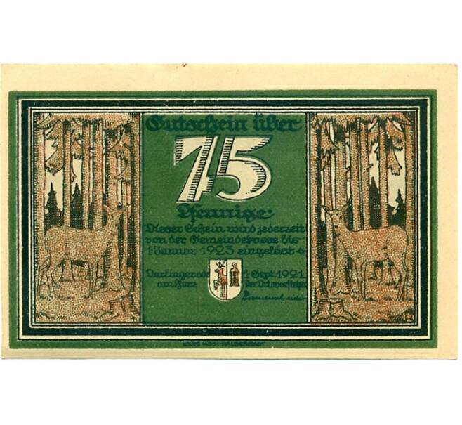 Банкнота 75 пфеннигов 1921 года Германия — Дарлингероде (Нотгельд) (Артикул: K10-12492) — Фото №2