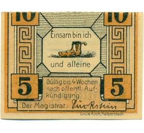 5 пфеннигов 1921 года Германия — Хойм (Нотгельд) — Фото №1