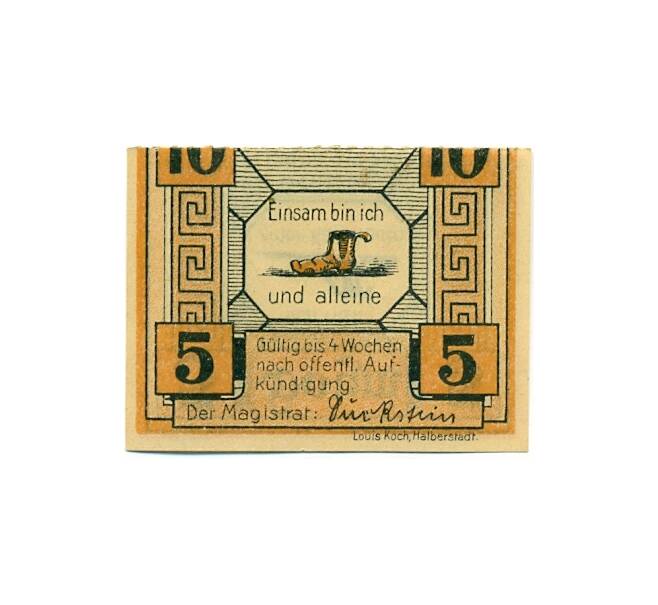 Банкнота 5 пфеннигов 1921 года Германия — Хойм (Нотгельд) (Артикул: K10-12505) — Фото №1