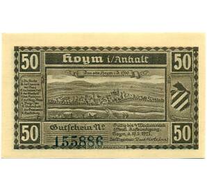 50 пфеннигов 1921 года Германия — Хойм (Нотгельд) — Фото №1