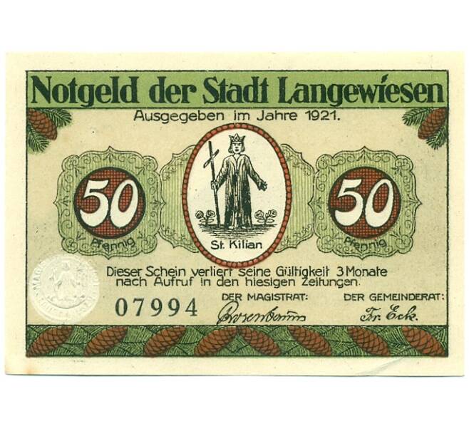 Банкнота 50 пфеннигов 1921 года Германия — Лангевизен (Нотгельд) (Артикул: K10-12514) — Фото №1
