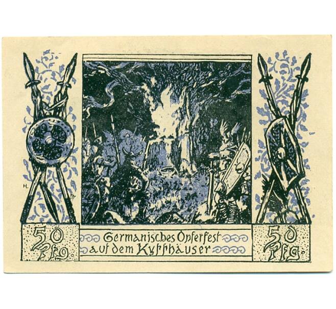 Банкнота 50 пфеннигов 1921 года Германия — Франкенхаузен (Нотгельд) (Артикул: K10-12537) — Фото №2