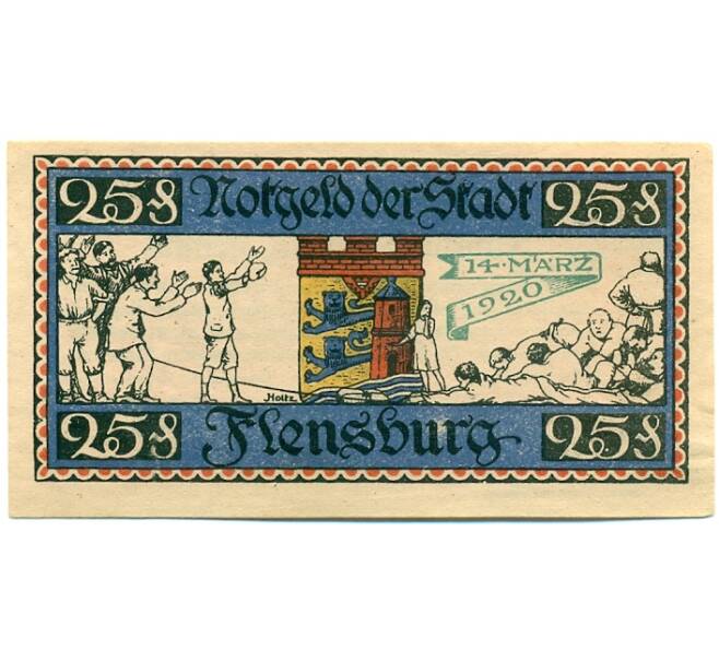 Банкнота 25 пфеннигов 1920 года Германия — Фленсбург (Нотгельд) (Артикул: K10-12538) — Фото №1