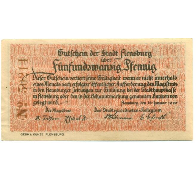 Банкнота 25 пфеннигов 1920 года Германия — Фленсбург (Нотгельд) (Артикул: K10-12538) — Фото №2