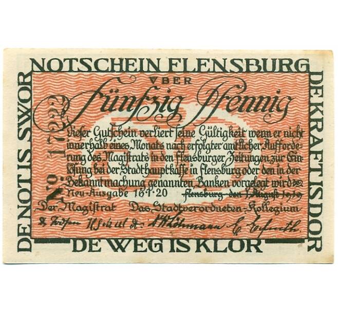 Банкнота 50 пфеннигов 1920 года Германия — Фленсбург (Нотгельд) (Артикул: K10-12540) — Фото №2