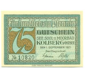 75 пфеннигов 1921 года Германия — Колобжег (Нотгельд) — Фото №1