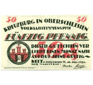 50 пфеннигов 1921 года Германия — Кройцбург (Нотгельд) — Фото №1