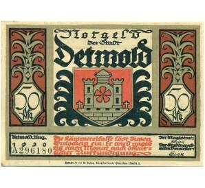 50 пфеннигов 1921 года Германия — Детмольд (Нотгельд)