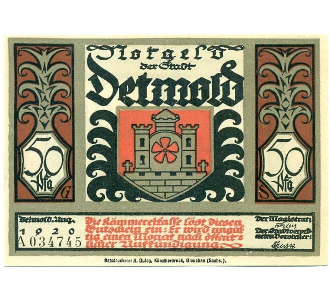 Банкнота 50 пфеннигов 1921 года Германия — Детмольд (Нотгельд) (Артикул: K10-12558) — Фото №1