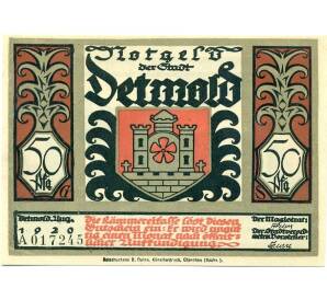 50 пфеннигов 1921 года Германия — Детмольд (Нотгельд)