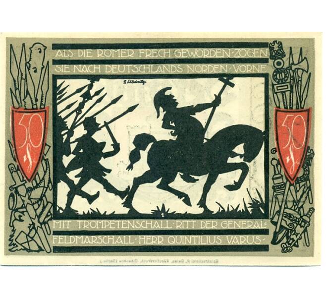 Банкнота 50 пфеннигов 1921 года Германия — Детмольд (Нотгельд) (Артикул: K10-12564) — Фото №2