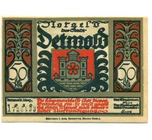 50 пфеннигов 1921 года Германия — Детмольд (Нотгельд)