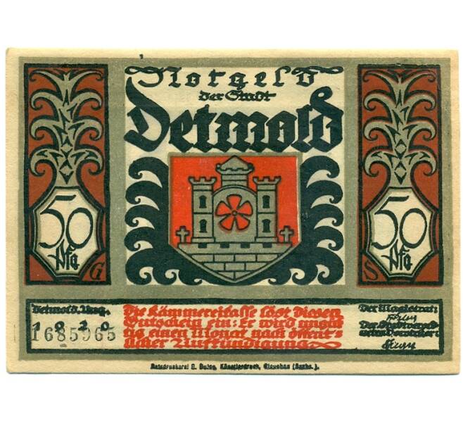 Банкнота 50 пфеннигов 1921 года Германия — Детмольд (Нотгельд) (Артикул: K10-12566) — Фото №1