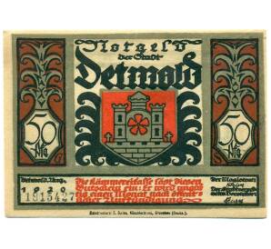 50 пфеннигов 1921 года Германия — Детмольд (Нотгельд)