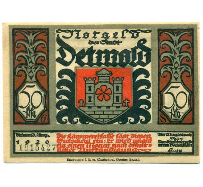 Банкнота 50 пфеннигов 1921 года Германия — Детмольд (Нотгельд) (Артикул: K10-12567) — Фото №1