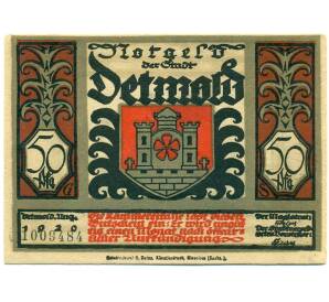 50 пфеннигов 1921 года Германия — Детмольд (Нотгельд)