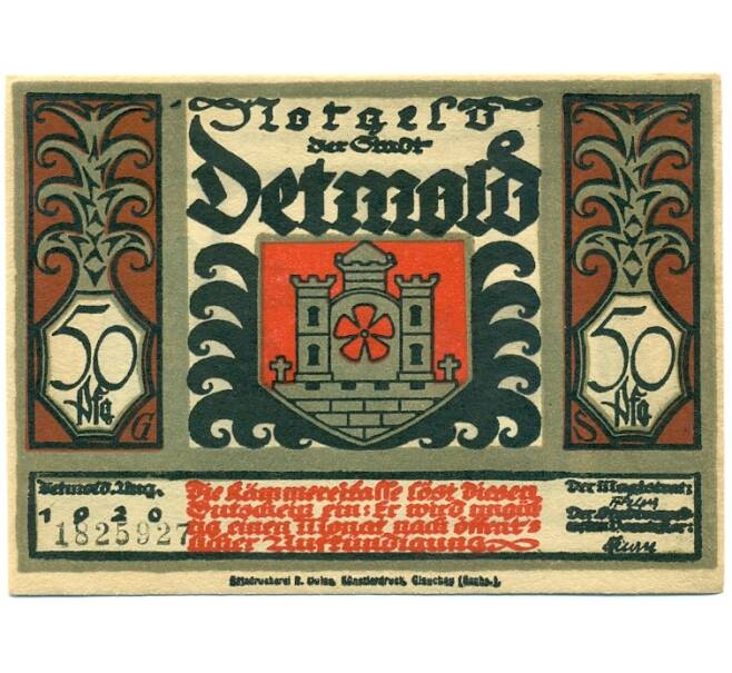 Банкнота 50 пфеннигов 1921 года Германия — Детмольд (Нотгельд) (Артикул: K10-12569) — Фото №1