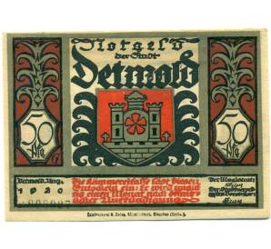 50 пфеннигов 1921 года Германия — Детмольд (Нотгельд)