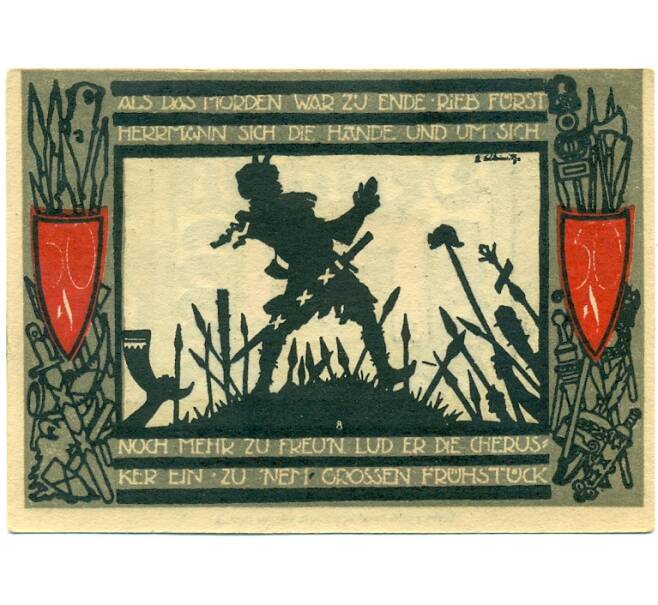 Банкнота 50 пфеннигов 1921 года Германия — Детмольд (Нотгельд) (Артикул: K10-12570) — Фото №2