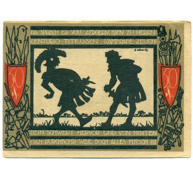 Банкнота 50 пфеннигов 1921 года Германия — Детмольд (Нотгельд) (Артикул: K10-12571) — Фото №2