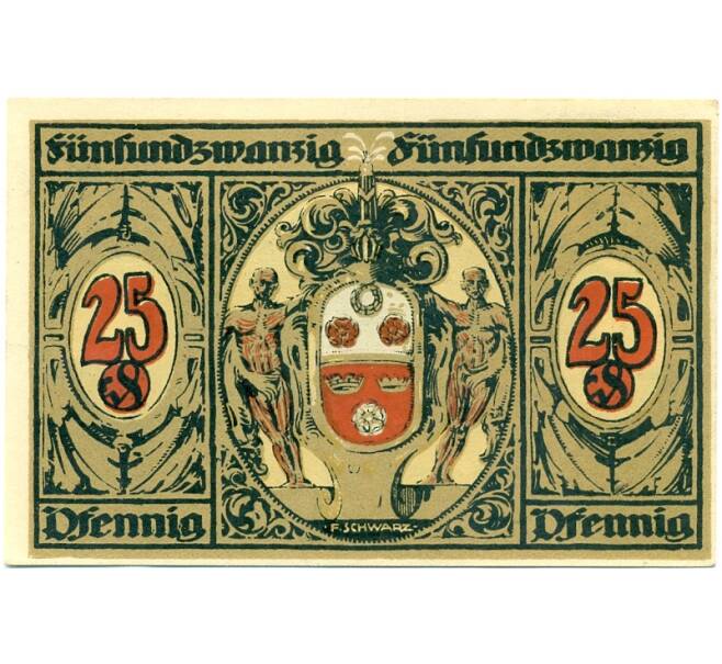 Банкнота 25 пфеннигов 1921 года Германия — Кронах (Нотгельд) (Артикул: K10-12575) — Фото №1