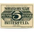 Банкнота 5 пфеннигов 1921 года Германия — Биттерфельд (Нотгельд) (Артикул: K10-12589) — Фото №1