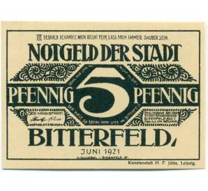 5 пфеннигов 1921 года Германия — Биттерфельд (Нотгельд) — Фото №1