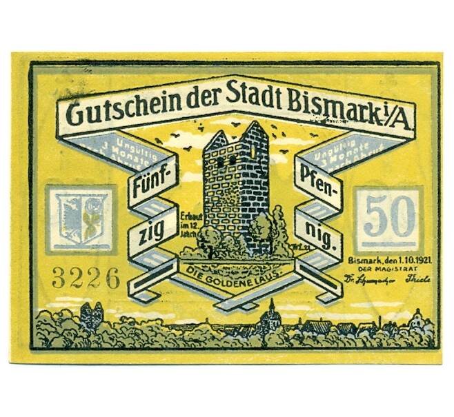 Банкнота 50 пфеннигов 1921 года Германия — Бисмарк (Нотгельд) (Артикул: K10-12594) — Фото №1