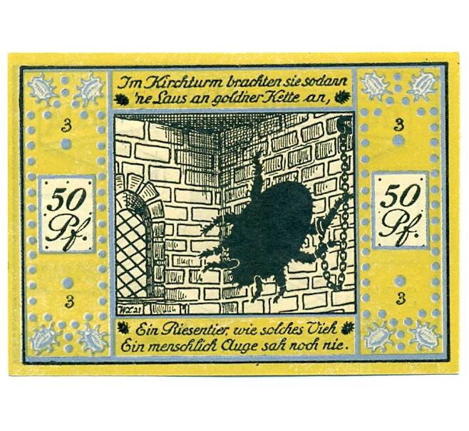 Банкнота 50 пфеннигов 1921 года Германия — Бисмарк (Нотгельд) (Артикул: K10-12596) — Фото №2