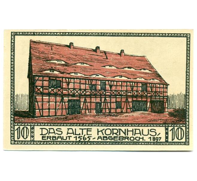 Банкнота 10 пфеннигов 1921 года Германия — Биттерфельд (Нотгельд) (Артикул: K10-12597) — Фото №2