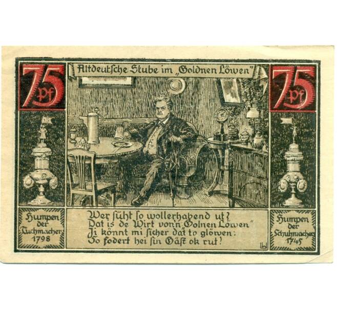 Банкнота 75 пфеннигов 1921 года Германия — Фюрстенберг (Нотгельд) (Артикул: K10-12605) — Фото №2