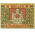 Банкнота 10 пфеннигов 1920 года Германия — Детмольд (Нотгельд) (Артикул: K10-12618) — Фото №2