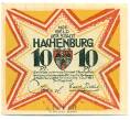Банкнота 10 пфеннигов 1921 года Германия — Хахенбург (Нотгельд) (Артикул: K10-12625) — Фото №1
