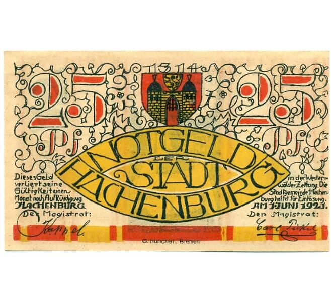 Банкнота 25 пфеннигов 1921 года Германия — Хахенбург (Нотгельд) (Артикул: K10-12627) — Фото №1