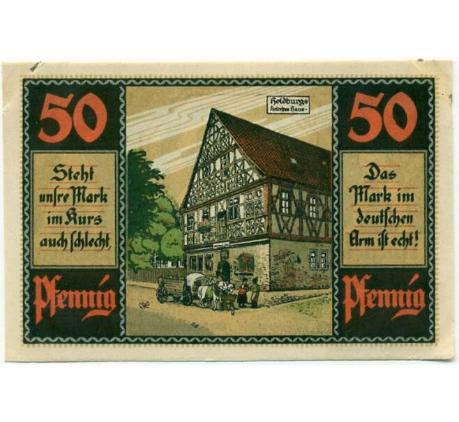 Банкнота 50 пфеннигов 1921 года Германия — Хельдбург (Нотгельд) (Артикул: K10-12641) — Фото №2