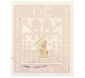 Почтовая марка 20 пфеннигов 1960 года Западная Германия (ФРГ) «1000-летие епископов Бернварду и Годехарду» — Фото №2