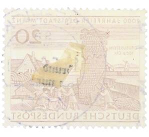 Почтовая марка 20 пфеннигов 1962 года Западная Германия (ФРГ) «2000-летие города Майнца» — Фото №2