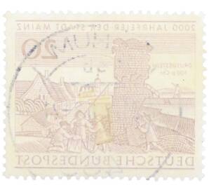 Почтовая марка 20 пфеннигов 1962 года Западная Германия (ФРГ) «2000-летие города Майнца» — Фото №2