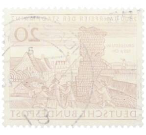 Почтовая марка 20 пфеннигов 1962 года Западная Германия (ФРГ) «2000-летие города Майнца» — Фото №2