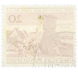 Почтовая марка 20 пфеннигов 1962 года Западная Германия (ФРГ) «2000-летие города Майнца» — Фото №2