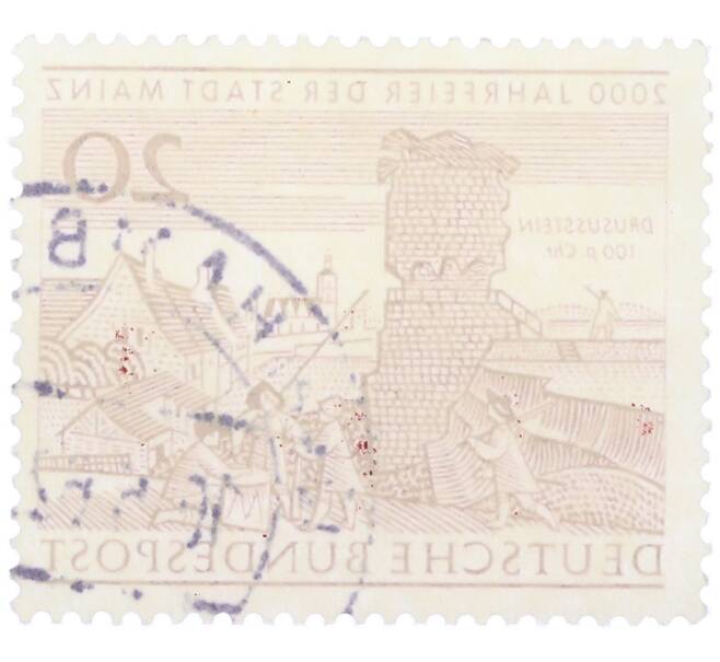 Почтовая марка 20 пфеннигов 1962 года Западная Германия (ФРГ) «2000-летие города Майнца» (Артикул: T11-36441) — Фото №2