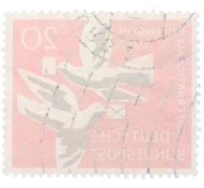 Почтовая марка 20 пфеннигов 1957 года Западная Германия (ФРГ) «Международная неделя письма» — Фото №2