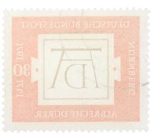 Почтовая марка 30 пфеннигов 1971 года Западная Германия (ФРГ) «500-летие со дня рождения Альбрехта Дюрера» — Фото №2